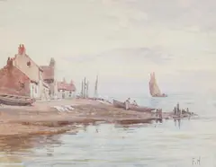 At exmouth by Frederick Hall, Watercolour heightened with white, offered Aug 2022
