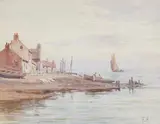 At exmouth by Frederick Hall, Watercolour heightened with white, offered Aug 2022