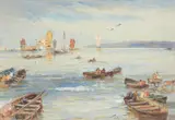 Bringing home the catch by Thomas Bush Hardy, Watercolour and bodycolour, offered Aug 2022