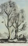 Study of trees by Roger de Grey, Watercolour, ink and wash, offered Aug 2022