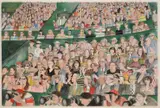 Spectators, wimbledon by Sue Macartney-Snape, 1999, Watercolour, sold Aug 2022