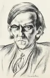 Portrait of james maxton, mp by Emmanuel Levy, Charcoal, offered Aug 2022