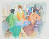 New york state of mind by Itzchak Tarkay, Watercolour and pen, offered Aug 2022