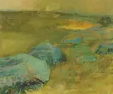 The valley of stones (dorset) by Thomas Denny, 1999, Watercolour and gouache, sold Aug 2022