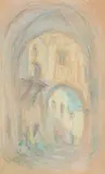 Rue a alger by Émile Schuffenecker, pastel on paper, offered Aug 2022