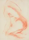 Reclining nude by Frank Dobson, drawing, offered Aug 2022
