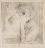 'devant le miroir' and 'jeune femme allongee' by Paul César Helleu, Drypoint etchings Both signed in pencil to the margin, offered Aug 2022