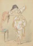 A set of seven satirical cartoons by Arthur Hauser, Watercolour and pencil, offered Aug 2022
