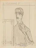 A self-portrait by Bernard Buffet, Etching, sold Aug 2022
