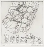 For leonardo by Eduardo Paolozzi, 1987, Etching, offered Aug 2022