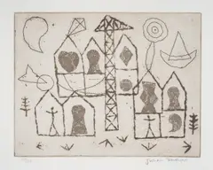Construction by Julian Trevelyan, Etching and aquatint, offered Aug 2022