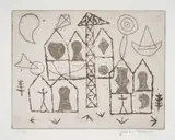 Construction by Julian Trevelyan, Etching and aquatint, offered Aug 2022