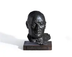 Bust, managing director, ciment fondu by Sydney Harpley, Bronze, offered Aug 2022