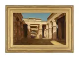 The temple of karnak by Colonel Alexander Moncrieff, oil, sold Jun 2022