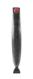 Standing stone with red disc by Peter Hayes, sculpture, sold Jun 2022