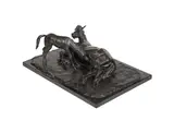 Mare and foal ii by Enzo Plazzotta, sculpture, sold Jun 2022