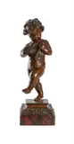 A bronze model of a cherub by Étienne Henri Dumaige, BRONZE, sold Jun 2022