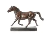 A limited edition equestrian bronze 'trotting horse' by Nicola Toms, BRONZE, sold May 2022