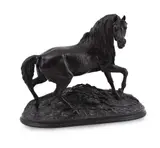 CHEVAL LIBRE' LATE 19TH CENTURY Depicting the 'Free Horse' on naturalistic base, looking right by Pierre-Jules Mêne, BRONZE, sold May 2022
