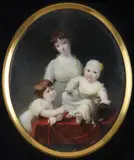 Portrait miniature of harriet catherine scott (townshend) by Y Francois Ferriere, 1799, oil, sold May 2022