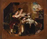 Portrait of frances hawkins and her children by Thomas Lawrence, oil, sold May 2022
