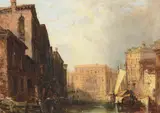 View of the grand canal, venice by William Callow, oil, sold May 2022