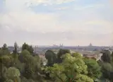 An oil sketch of rome by L. Fleury, OIL, sold May 2022