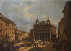 Market day by Louis Faure, oil, sold May 2022