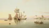 Shipping off the dutch coast by Henry Redmoore, 1871, oil, sold May 2022