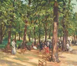 Jardin du luxembourg, paris by Tavík František Šimon, oil, sold May 2022