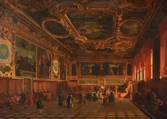 The inner court by Luigi Querena, oil, sold May 2022