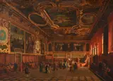 The inner court by Luigi Querena, oil, sold May 2022