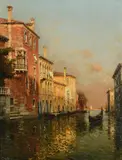 Evening light by Antoine Bouvard, oil, sold May 2022