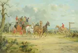 A mailcoach by George Wright, oil, offered May 2022