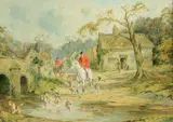 Going to the meet by George Wright, oil, sold May 2022