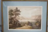 Derwent Water looking into Borrowdale by William Green, watercolour, sold Apr 2023