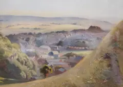 Lewes, Sussex by Stanley Inchbold, watercolour, sold Apr 2023