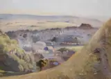 Lewes, Sussex by Stanley Inchbold, watercolour, sold Apr 2023