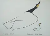 Studies of birds, 14 x 22cm by Benjamin Chee Chee, print (other), sold Apr 2023