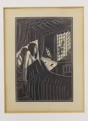 Girl Sleeping by Eric Gill, engraving, offered Mar 2023
