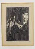 Girl Sleeping by Eric Gill, engraving, offered Mar 2023