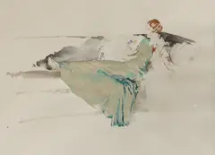 Portrait of Mrs Bradley Moore by William Russell Flint, watercolour, sold Mar 2023
