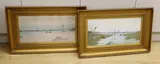 Views along the Nile by Charles Graham, watercolor, sold Mar 2023