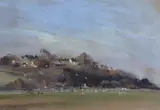 Winchelsea, January by Derek Mynott, 1984, pastel, sold Mar 2023