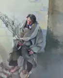 King Ryder - Project 1 Vagrancyoil on fabricextensively by Robert Lenkiewicz, oil, sold Mar 2023