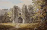 Berry Pomeroy Castle, Devon by John White Abbott, 1791, watercolour and ink, sold Mar 2023
