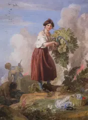 Fern cutters on Coppett Hill by Joshua Cristall, 1829, watercolour, sold Mar 2023