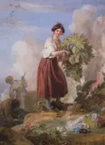 Fern cutters on Coppett Hill by Joshua Cristall, 1829, watercolour, sold Mar 2023