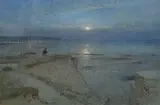 Galley Hill, The Vanishing Coastline, Bexhill by Albert Goodwin, 1924, ink and watercolour, sold Mar 2023