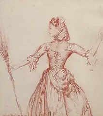 ‘Moira Shearer as Cinderella by William Russell Flint, 1957, drawing, sold Mar 2023